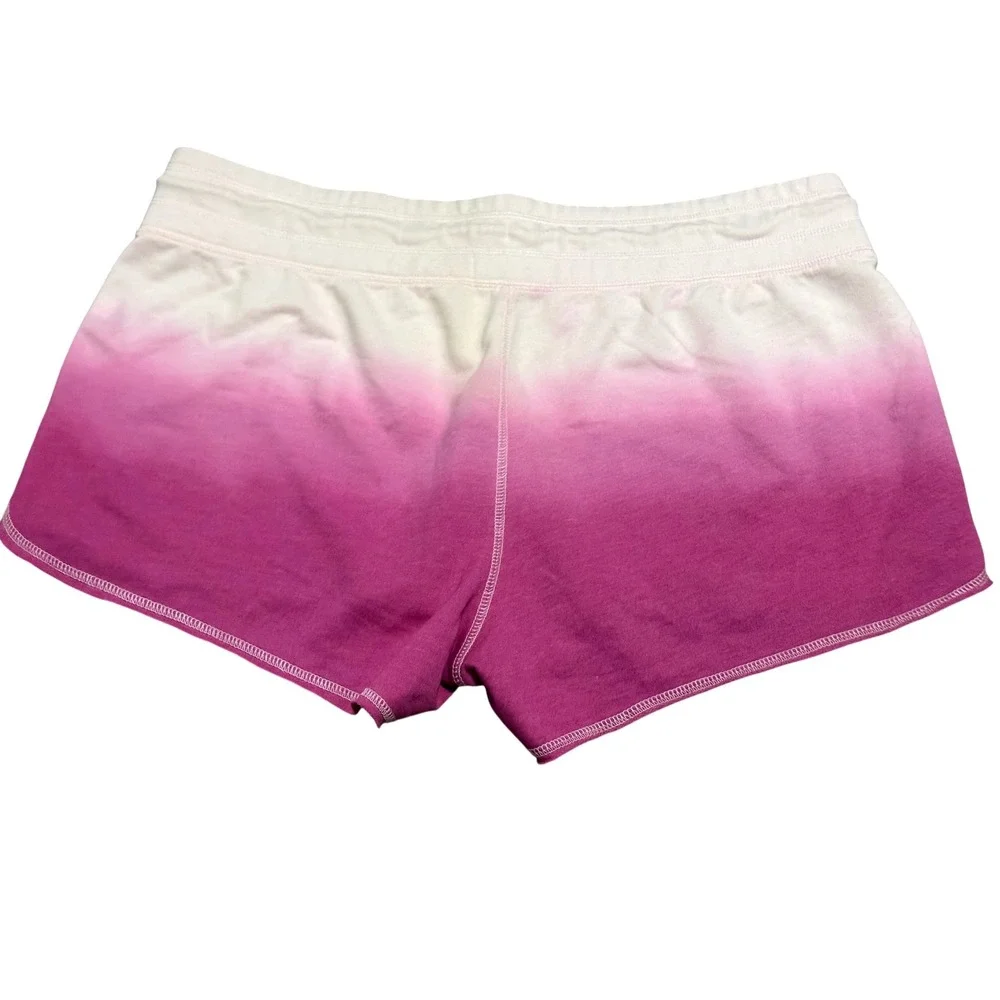 Old Navy Ombre Pink White Sweat Shorts‎ Women's Size L Drawstring  A1